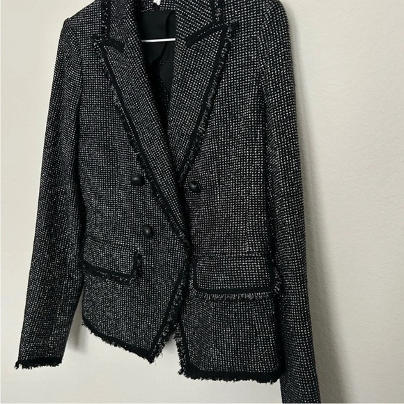 Veronica Beard Frisco Double Breaded Metallic Tweed Blazer - Picture 3 of 10